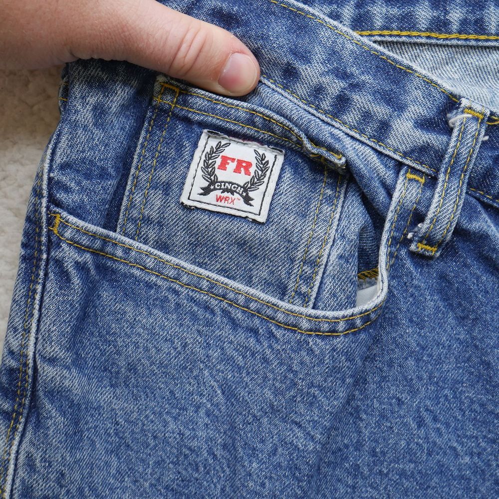 Cinch WRX Jeans Mens 42x36 Flame Resistant FR‎ Blue Denim Workwear HRC-2 - Picture 6 of 15